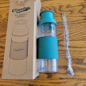 Masontops Shaker Cocktail Kit Glass Blue New